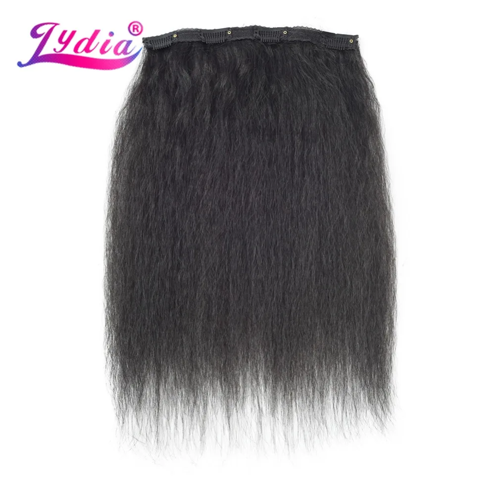 Лидия 8 шт./компл. 18 заколки для волос шиньоны 16-20 дюймов кудрявые прямые Длинные Синтетические Жаростойкие накладные волосы, накладные пряди