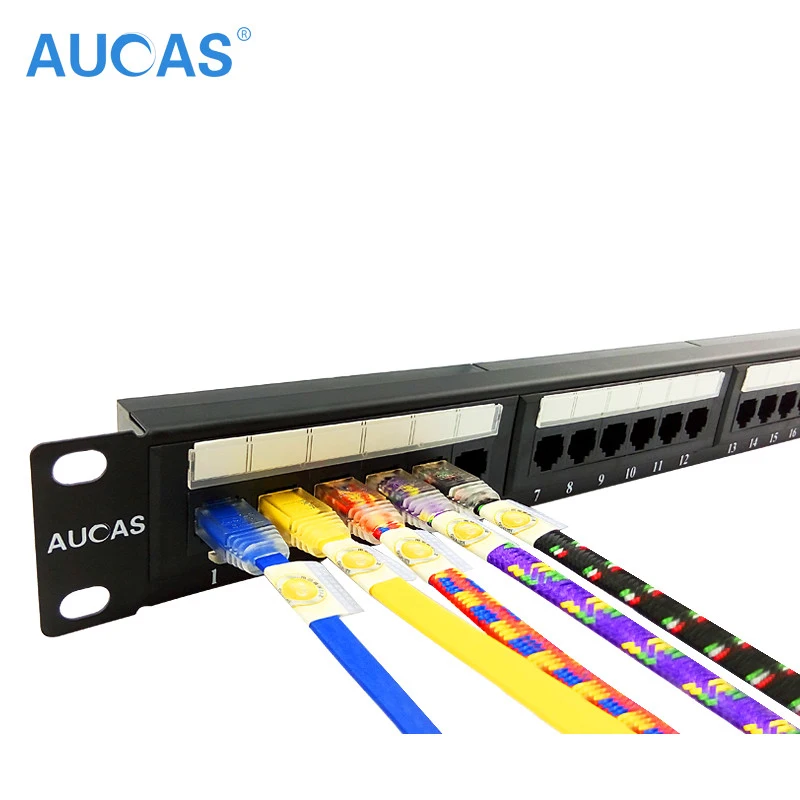 AUCAS 24 порта s CAT6 UTP Keystone патч панель cat6 кабельный каркас лицевая rj45 порта|patch
