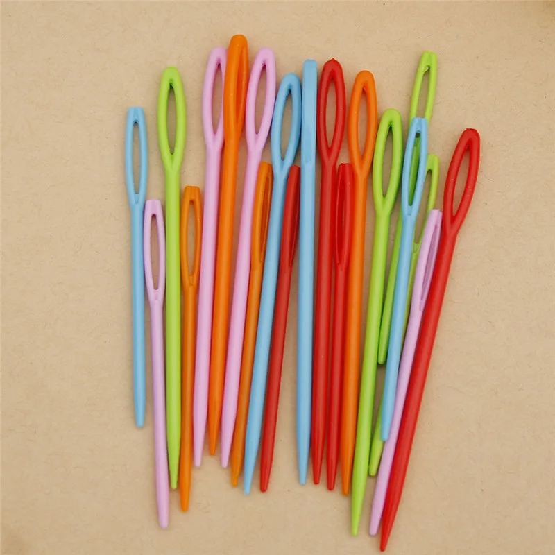 20Pcs/set Plastic Wool Knitting Needles Seam Bodkin Cross-Stitch Sewing Accessories Needlework Sweater DIY Needles 7cm / 9.2cm