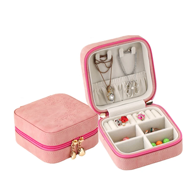 

LosWhy Jewelry Storage Container Boxes Travel Casket Packaging Organizer Box Exquisite Makeup Case Cosmetics Birthday Display