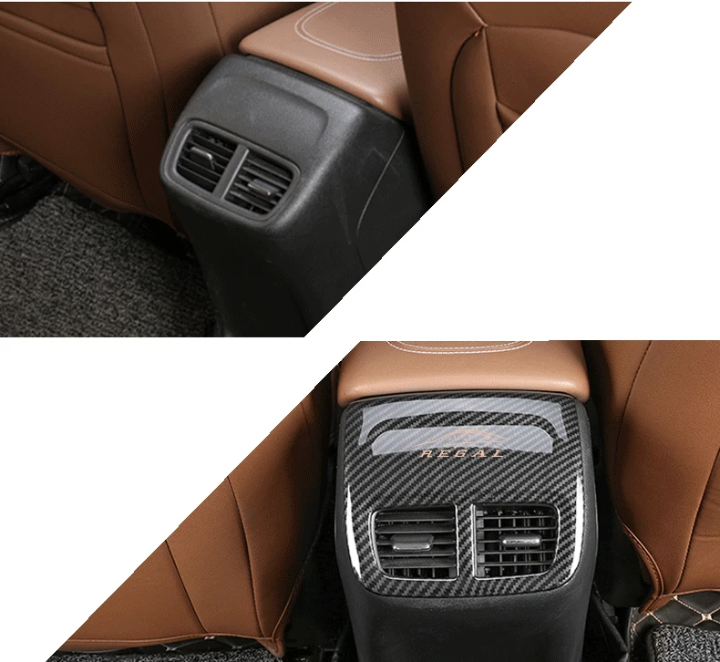 Lsrtw2017 углеродного волокна Abs заднего подлокотник, устанавливаемое на вентиляционное отверстие в салоне автомобиля Рамка для Buick Regal Opel Insignia