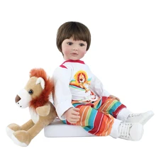 60 см реборн малыш кукла игрушка для девочки силиконовый винил Мальчики Младенцы со львом как настоящий ребенок подарок на день рождения Играть Дом перед сном игрушка