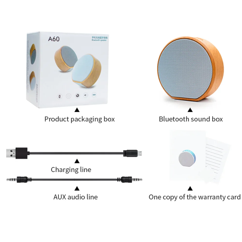 Portable Bluetooth Speaker Mini Wireless Loudspeaker Sound System 3W Stereo Music Surround Outdoor Speaker Support TF Card AUX