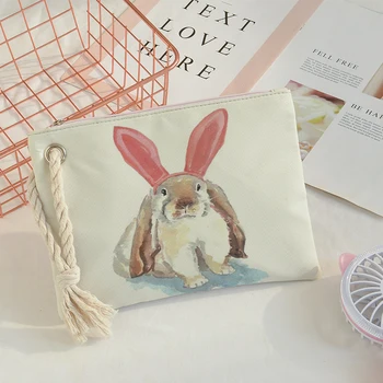 

Customized ladies hand holding children's clutch bag printing cute animal bunny beach bag designer luxury handbag casual 26*19cm