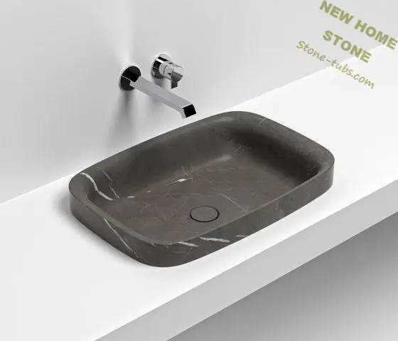 Rechteckige waschbecken stein schwarz marmor aufsatzwaschtisch für ... Rechteckige waschbecken stein schwarz marmor aufsatzwaschtisch für ...