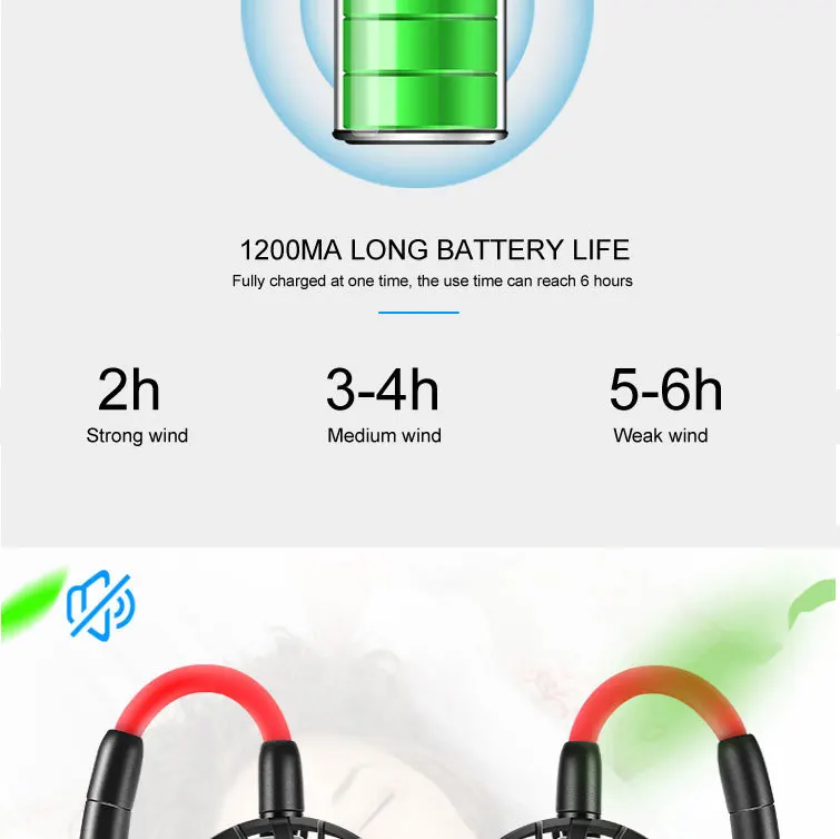 Подвесной вентилятор с двойной головкой, перезаряжаемый портативный мини-спортивный вентилятор с ароматерапией, мини-Кондиционер