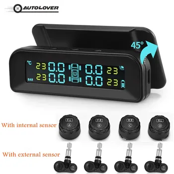 

C260 Solar Tire Pressure Monitoring System Universal Real-Time Tester LCD Screen TPMS With 4 External/Internal Sensors
