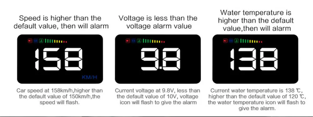 GEYIREN A500 HUD Автомобильная сигнализация превышения скорости температуры воды OBDII или ЕС OBD интерфейс светоотражающая пленка для автомобиля