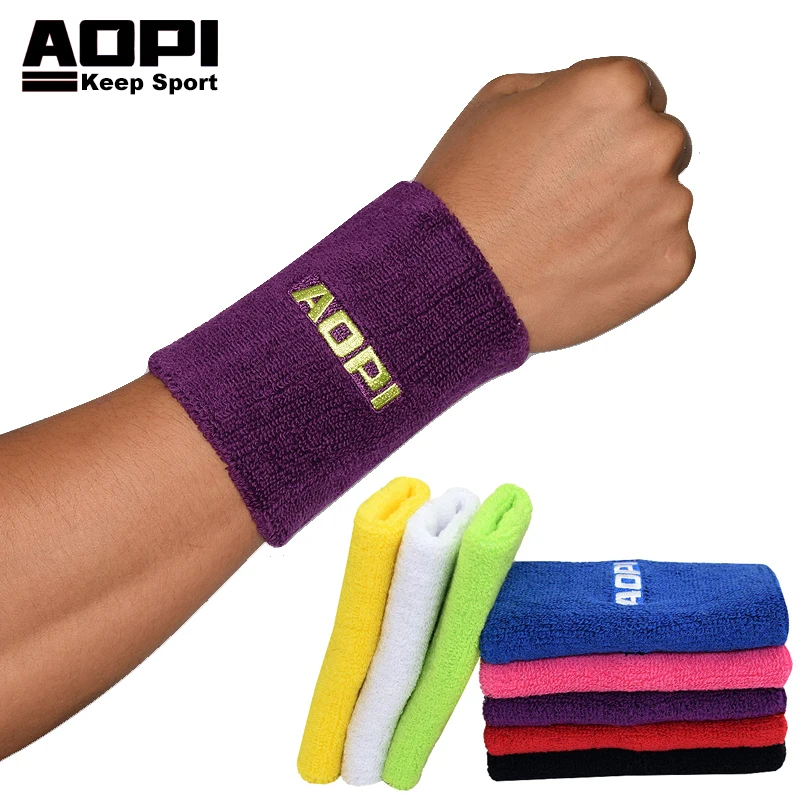 White AOPI 5PCS/Pack Knitted Sports Wristband Thin Breathable Elastic Wrist Badminton Basketball Fitness Bracer Tennis Strap 