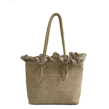 

Straw Bags Big Women Summer Rattan Bag Handmade Woven Beach Shoulder Tote Bags Luxury Designer Travel Bohemia Fashion Handbags
