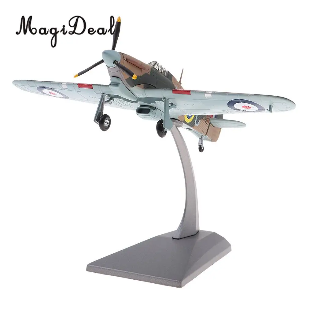 1: 72 Масштаб сплав металлическая модель Hawker Hurricane Mk HB литой самолет домашний Декор Орнамент