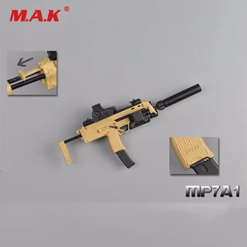 

1/6 Scale Action Figure Gun Weapon Model Toys MP7A1 Submachine A/B/C 3 Colors