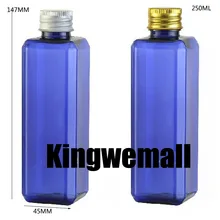 300 шт. большой Ёмкость бутылка для лосьона, для шампуня 250 мл голубая бутылочка для животного, квадратная пластиковая бутылка