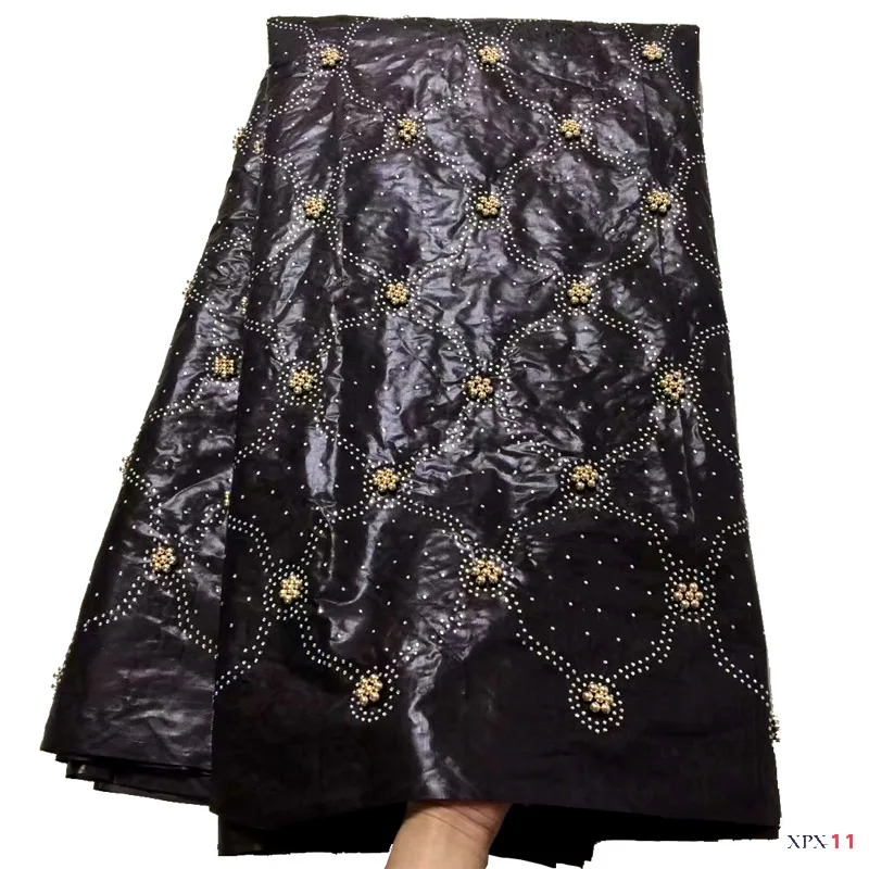 

2018 New Quality Bazin Riche Fabric(Similar to getzner) Jacquard Guinea Brocade Fabric with beads for wedding dress f180710