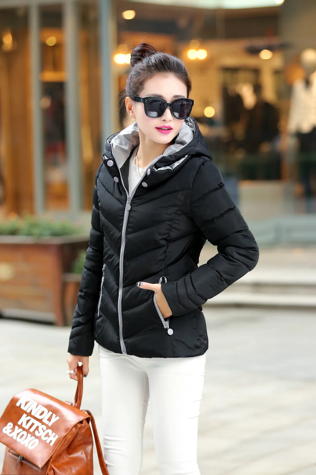 Женское пальто куртка женская тонкая короткая хлопковая стеганая куртка новая осенняя и зимняя верхняя одежда размера плюс 4XL