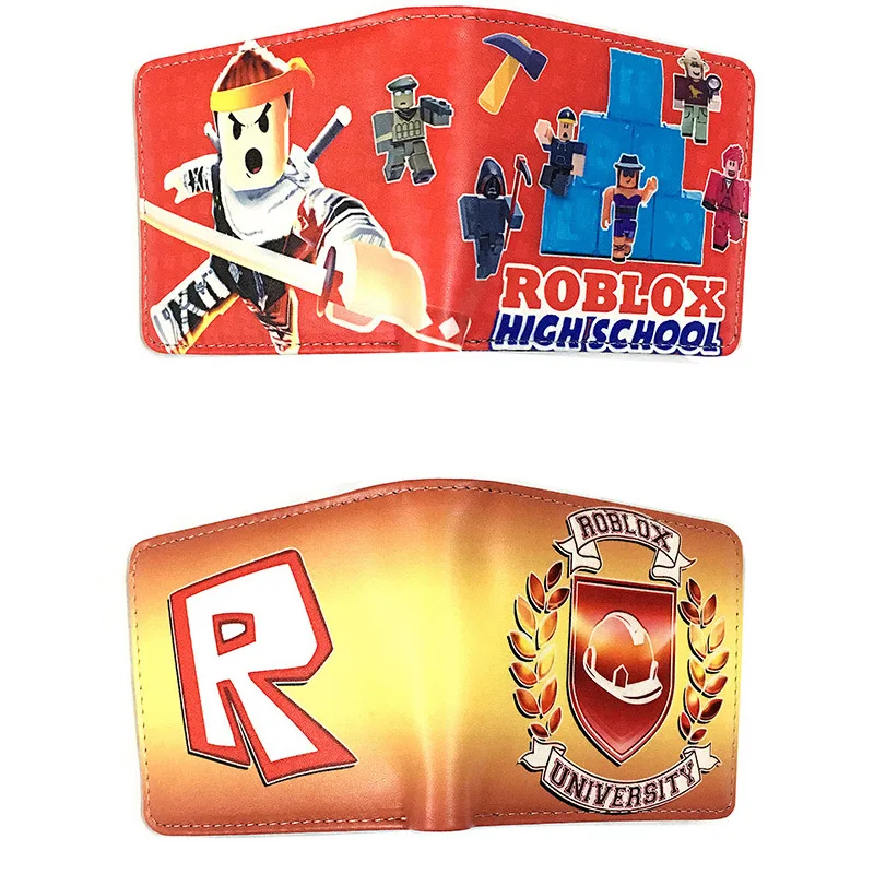 Us 488 Cartoon Game Roblox Pu Leather Short Wallet Purse Bag Figure Toys Anime Z Wallet Card Bag Pocket Kids Birthday Gift Toys In Action Toy - 