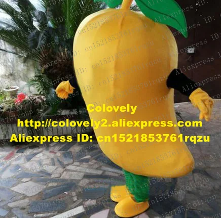 Восторженные желтые манго Чито дыни маскарадный MASCOT-костюм мультяшный персонаж взрослый зеленые листья жира уполномоченный орган № 9209