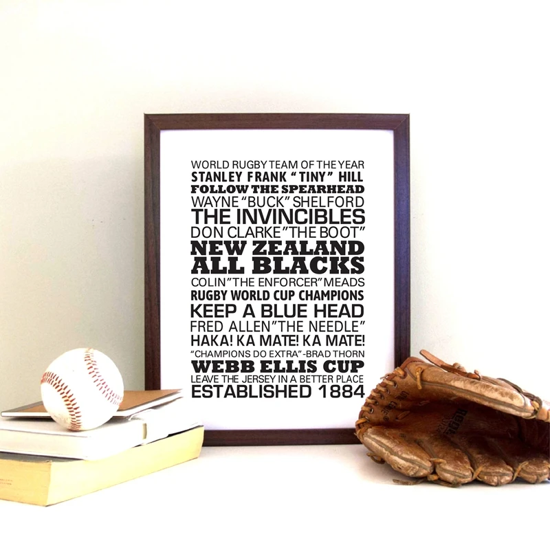 New Zealand All Blacks Rugby Painting Home Decor