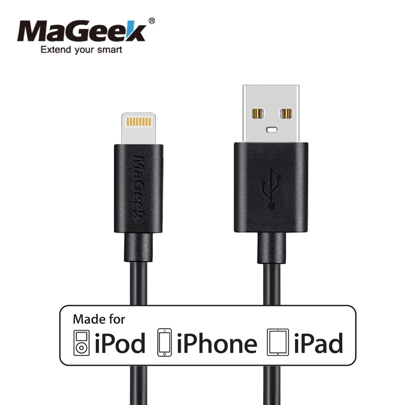 MaGeek 1.8 متر/6ft طويلة الهاتف المحمول الكابلات MFi معتمد البرق إلى كابل يو اس بي ل فون Xs ماكس X 8 7 6 5 باد 4 iOS 10 11 12