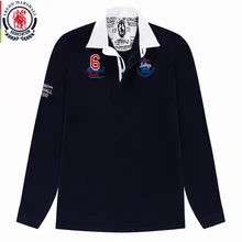 Fredd Marshall Мужская рубашка поло, осень, длинный рукав, Бизнес Стиль, Повседневный бренд, мужские рубашки поло, хлопок, вышивка, рубашка поло