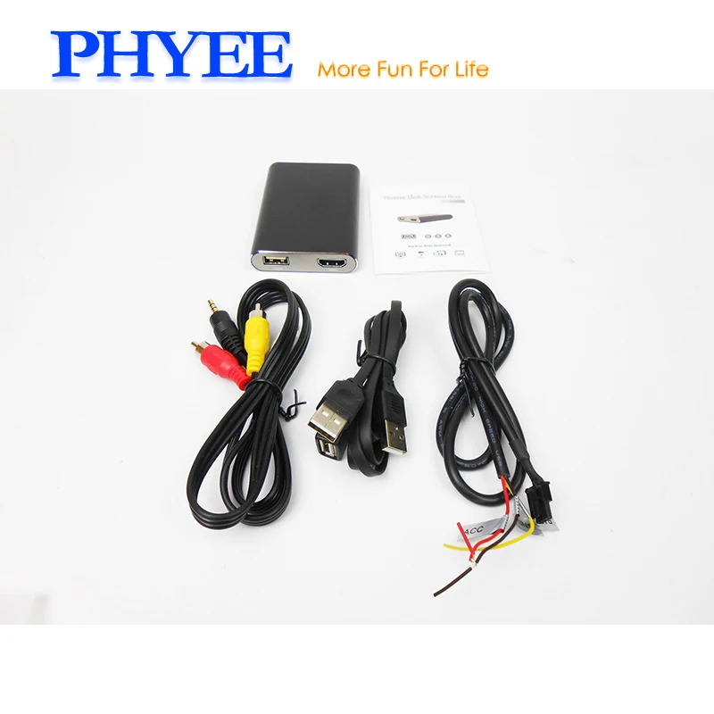 PHYEE Адаптер зеркального отображения автомобильного экрана USB Dongle Audio Video Plug and Play HDMI CVBS MLC600 для iOS устройств Android