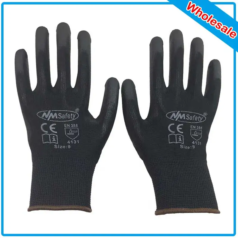 NMSAFETY Быстрая 300 пар рабочие перчатки черный полиэстер/нейлон электрика защитные перчатки