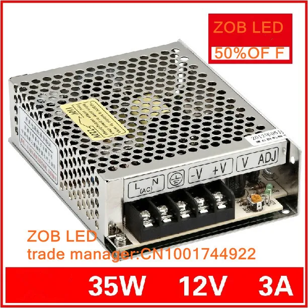 35 Вт/40 Вт 3.5A S40W-12V-3A светодиодный импульсный источник питания 85-265AC вход мощность