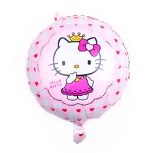 XXPWJ Free shipping new hello kitty aluminum balloon ball children holiday decoration cartoon font b toys