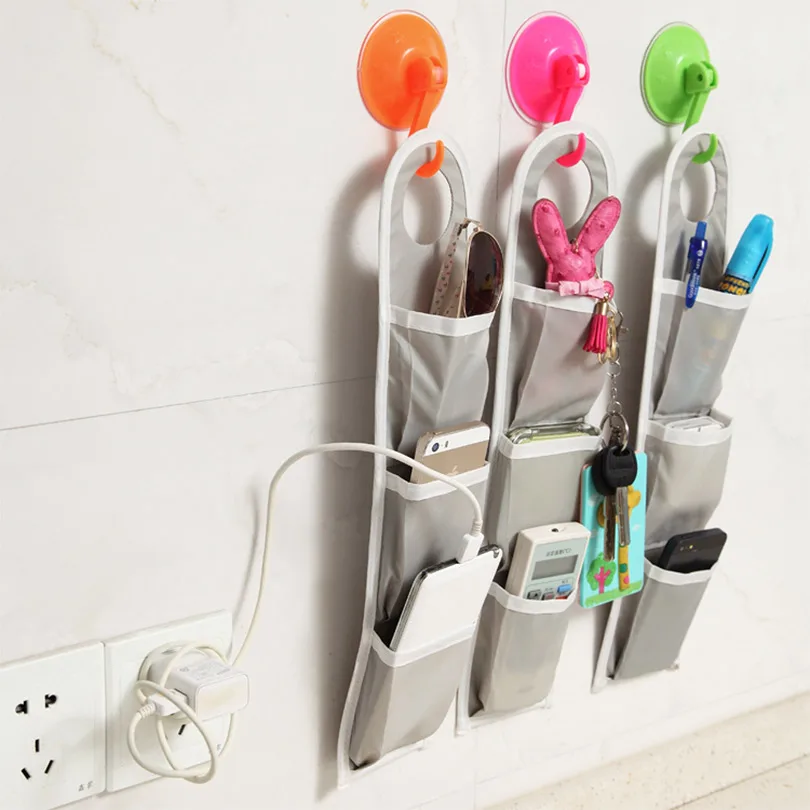 

Home Storage Bag Wall Multi-Layer Hanging Organizer Bags Door key Charger Bag Cloth Sundries Stationery Storage EGB104