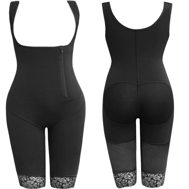 CR Plus Size 5XL Hot Latex Women's Body Shaper Post Liposuction Girdle Clip Zip Bodysuit Vest Waist Shaper Reductoras Shapewear