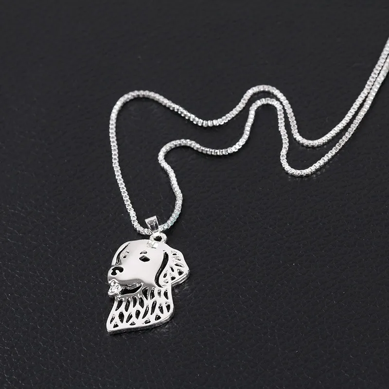 Punk Charm Handmade Labrador Dog Head Animal Pendant Necklaces 5