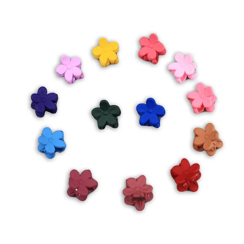 10 pcs New Fashion Baby Girls Small Hair Claw Cute Candy Color flower Hair Jaw Clip Children Hairpin Hair Accessories Wholesale