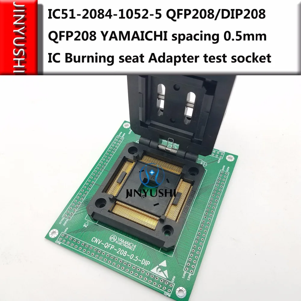 Раскладушка IC51-2084-1052-5 QFP208/DIP208 QFP208 YAMAICHI шаг 0,5 мм IC Сжигание сиденье адаптер Тесты гнездо Тесты скамья