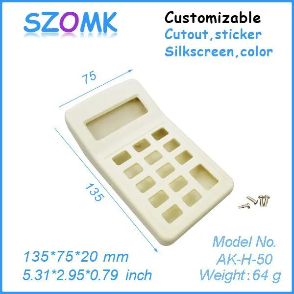 

Light grey color hot selling abs enclosure project desktop 135x75x20 mm electronics case small for equipment