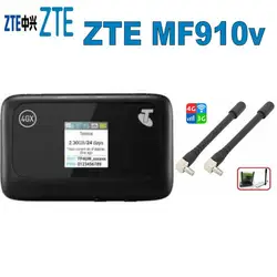 Лот из 10 шт. ZTE mf910v 4 г LTE мобильной точки доступа плюс 2 шт. антенны и подарок