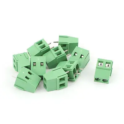 

10 Pcs MG129-2P 2 Pin PCB Mount 5.08mm Screw Terminal Barrier Blocks 300V 10A