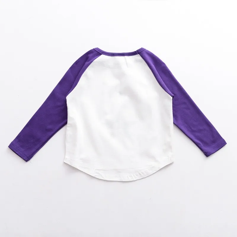 Children Clothing Long Sleeve Girl T-shirt Boys Girls Tops Tee Shirts Letter Print Toddler Boy Shirts Patchwork Kids Clothes  