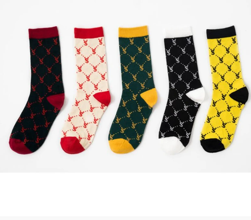 Happy socks весна и осень сезона Взрывные Модели носков сетчатые красные Брендовые женские носки с буквенным принтом