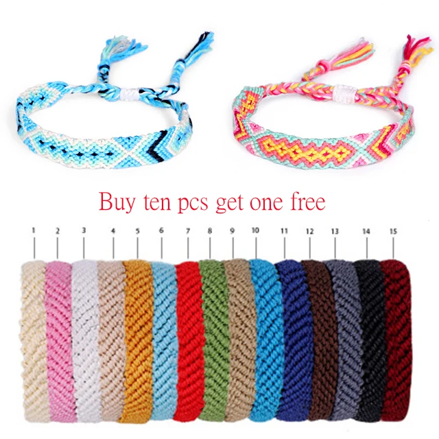 

New Bohemian Style Hand-woven Colorful Mixed Color Lucky Transfer Friendship Bracelet Fit for Men and Women Jewelry