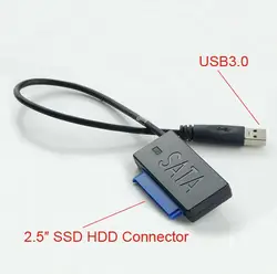 10 шт. 35 см USB 3.0 для 2.5 "SSD HDD SATA 3.0 адаптер кабель для передачи данных Шнур Провода для Жесткий диск внутреннего к внешнему
