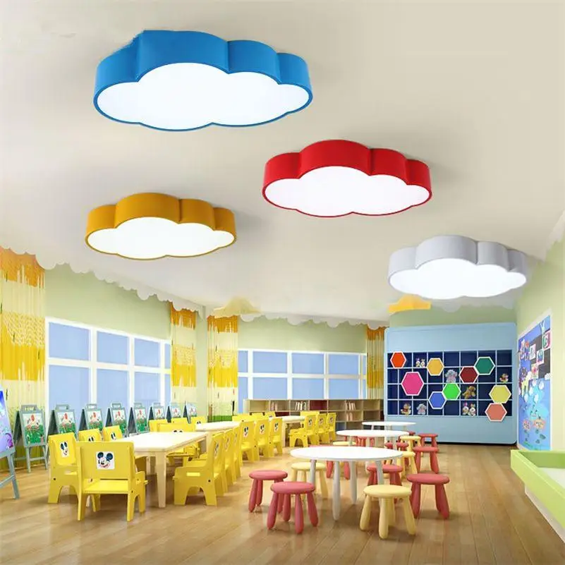 Modern Cloud Design Ceiling Lamp Children Room Kindergarten Amusement