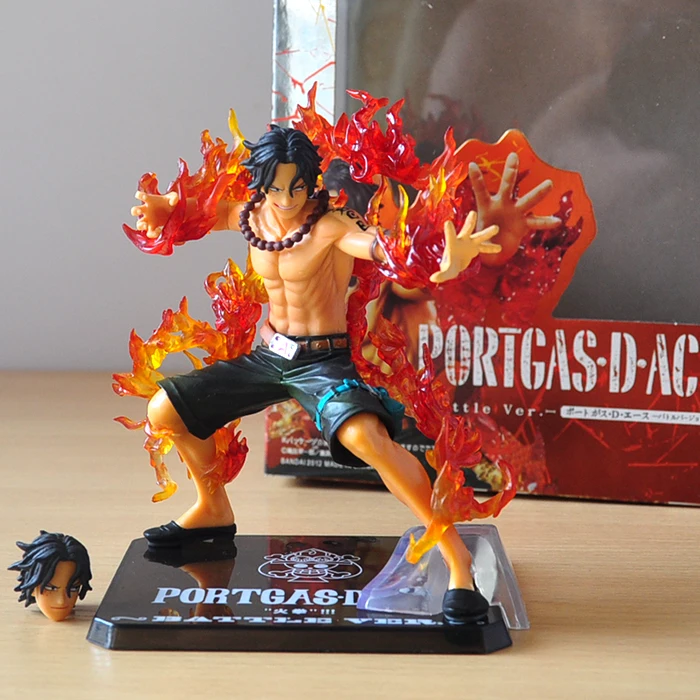 14cm One Piece ZERO Portgas D Ace Battle Ver. Fleam PVC Action Figure Model Toys with Original Box