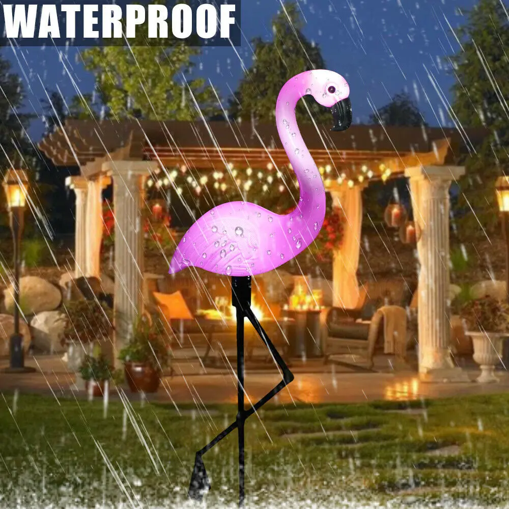 

6Pack LED Solar Flamingo Stake Light Lantern Solar Powered Pathway Lights Decorative Outdoor Lawn Yard Lamp For Garden Patio