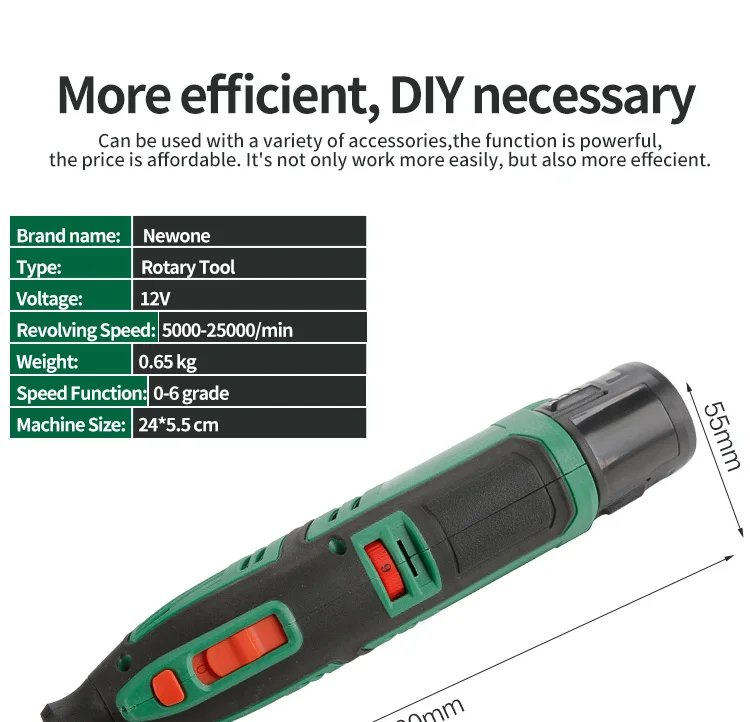 NEWONE электрическая мини дрель Dremel инструмент с переменной скоростью роторный инструмент с 68 шт. аксессуары