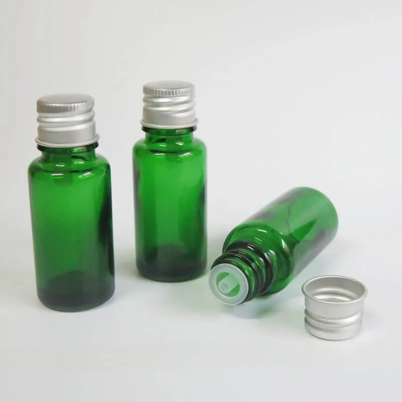 

wholesale Glass 15ml Small Green Cosmetic Bottle Mini Empty Olive Essential Oil Sample Packaging Bottles, 100Pcs/Lot