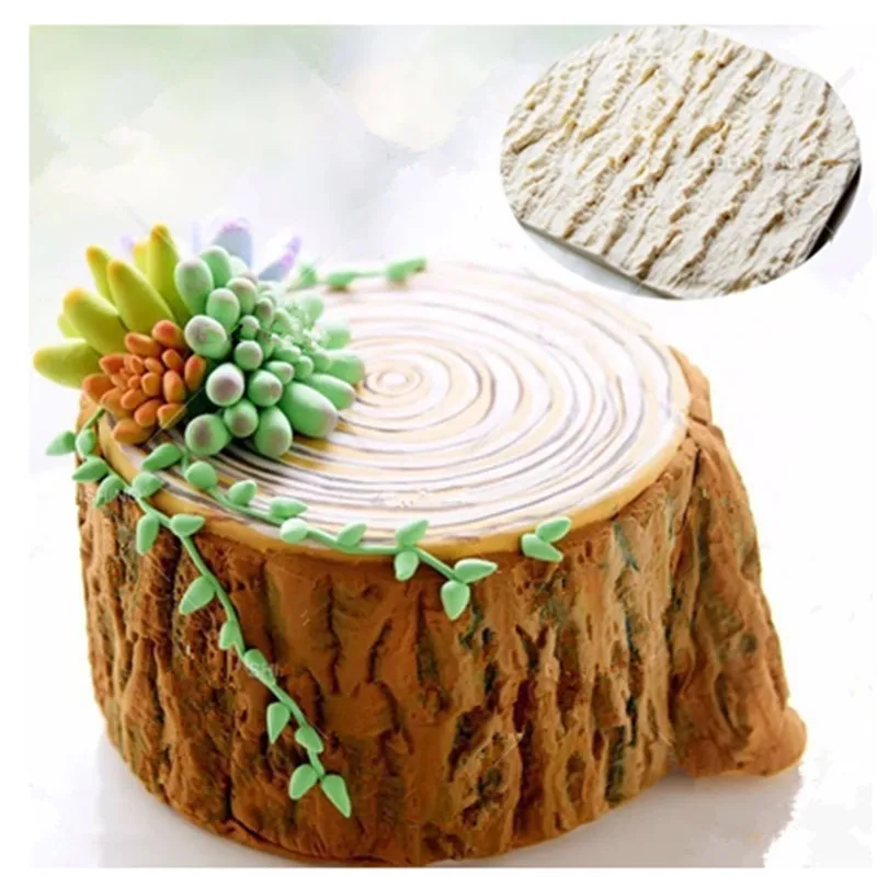 2016 más nuevas de DIY weeding Corteza de Árbol de Silicona Moldes de