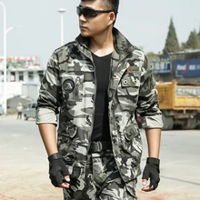 Уличная охотничья куртка мужская Военная Боевая куртка армейская камуфляжная тактическая куртка мужская куртка-бомбер Спортивная походная хлопковая куртка