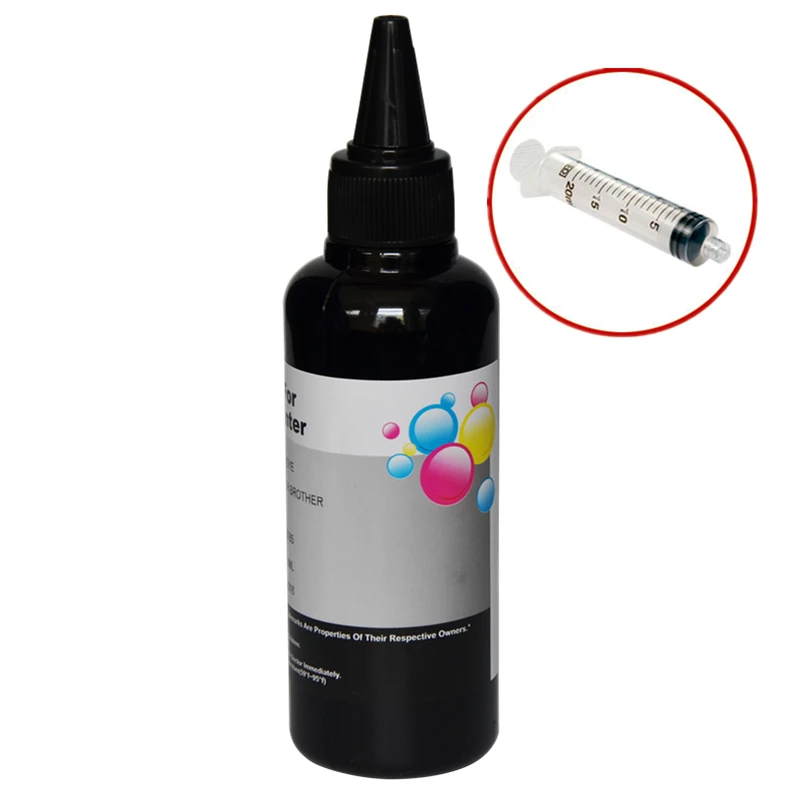Printer Ink dye Refill Ink for HP Inkjet Printer black ink for CISS ink cartridge 100ml Printer Ink dye Refill Ink for HP Inkjet Printer black ink for CISS ink cartridge 100ml