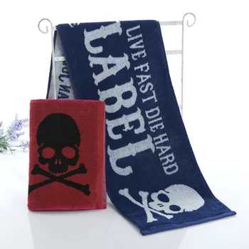 

Skull Cotton Sports Towel Fitness Absorbent Bath Towel Outdoor Quick-Drying Beach Towels Adult Print Yoga Towel's 25x110cm