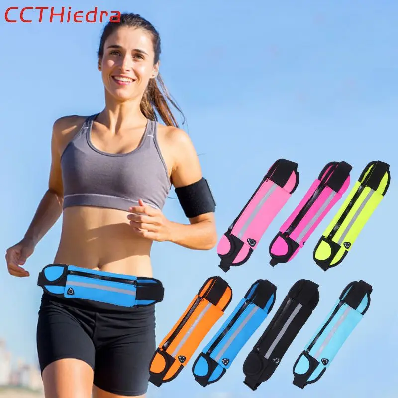 CCTHiedra Sport Running Waist Belt Pack Phone Cases Armband For iPhone X 8 7 6 6s 5 Plus 4.0-6.0''Universal Mobile Phone Bag